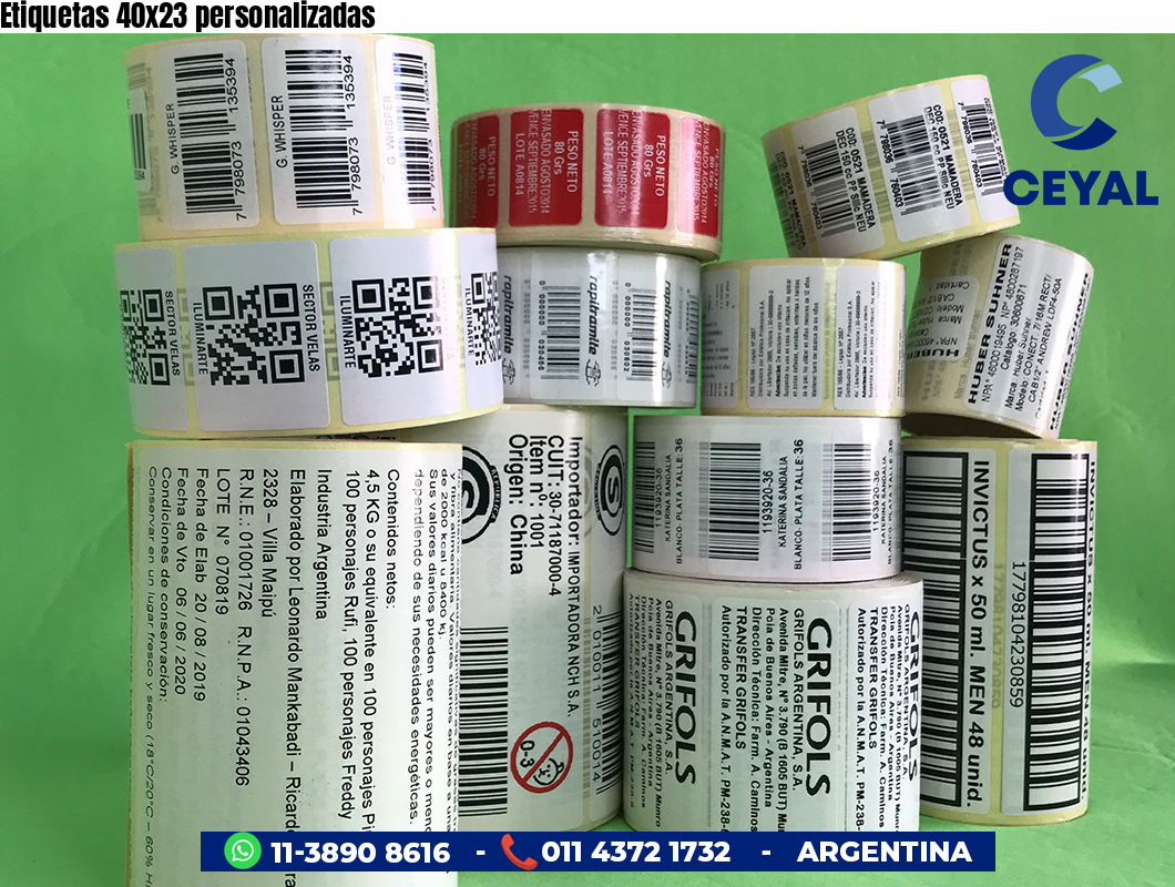 Etiquetas 40x23 personalizadas