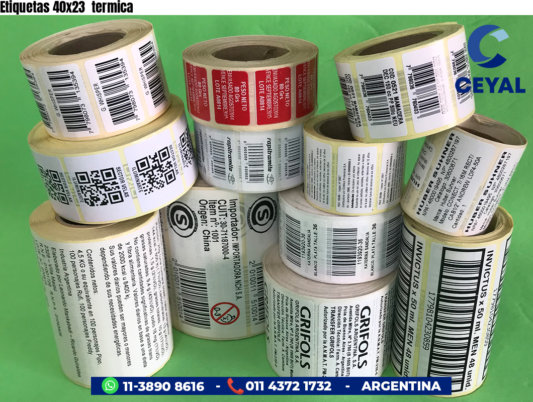 Etiquetas 40x23 termica