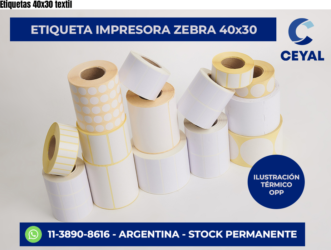 Etiquetas 40×30 textil