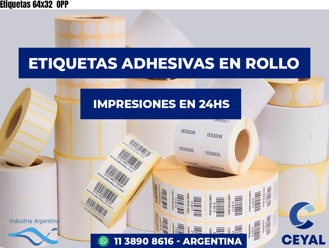 Etiquetas 64x32 OPP