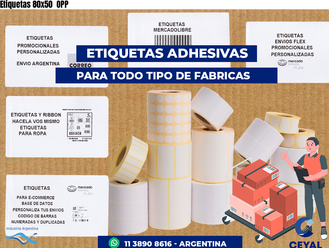 Etiquetas 80x50 OPP