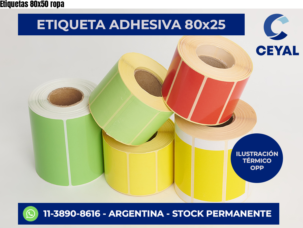 Etiquetas 80×50 ropa