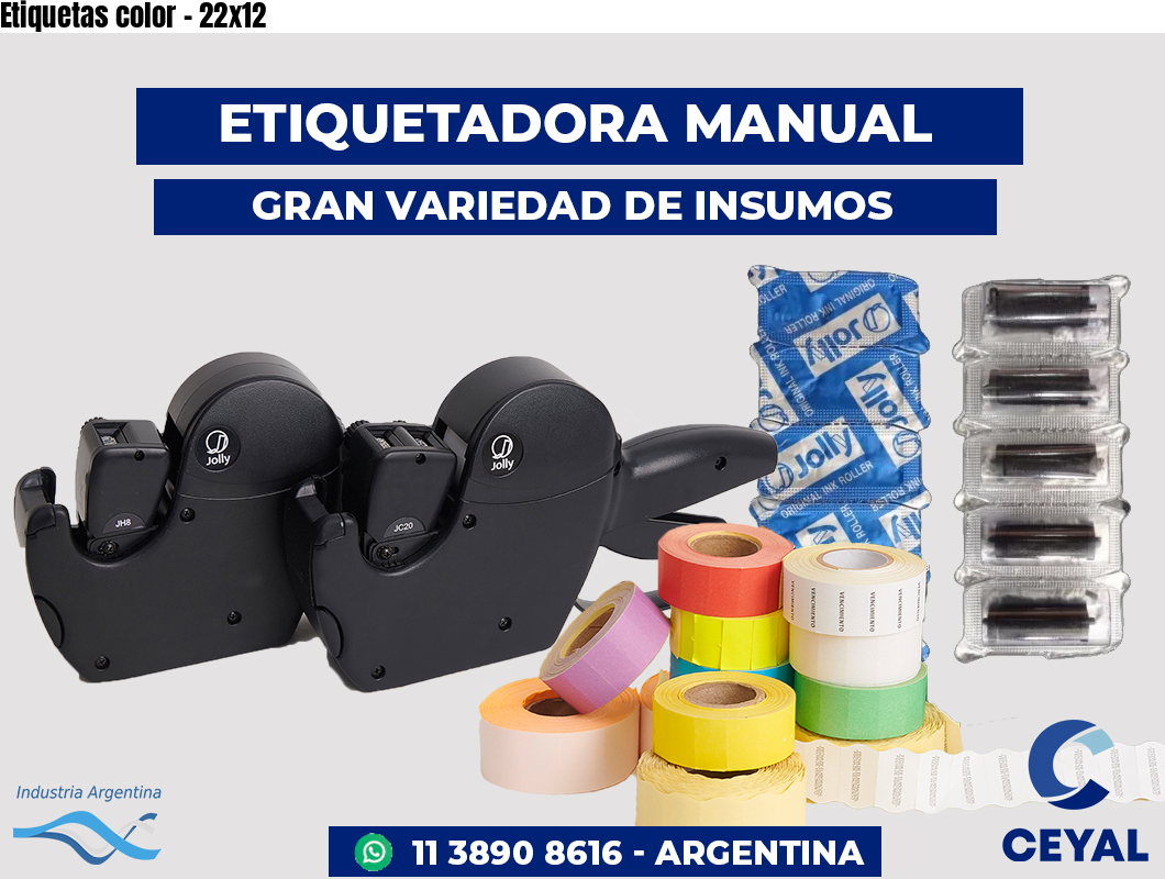 Etiquetas color - 22x12