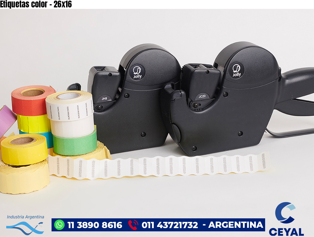 Etiquetas color – 26×16