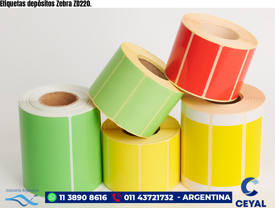 Etiquetas depósitos Zebra ZD220.