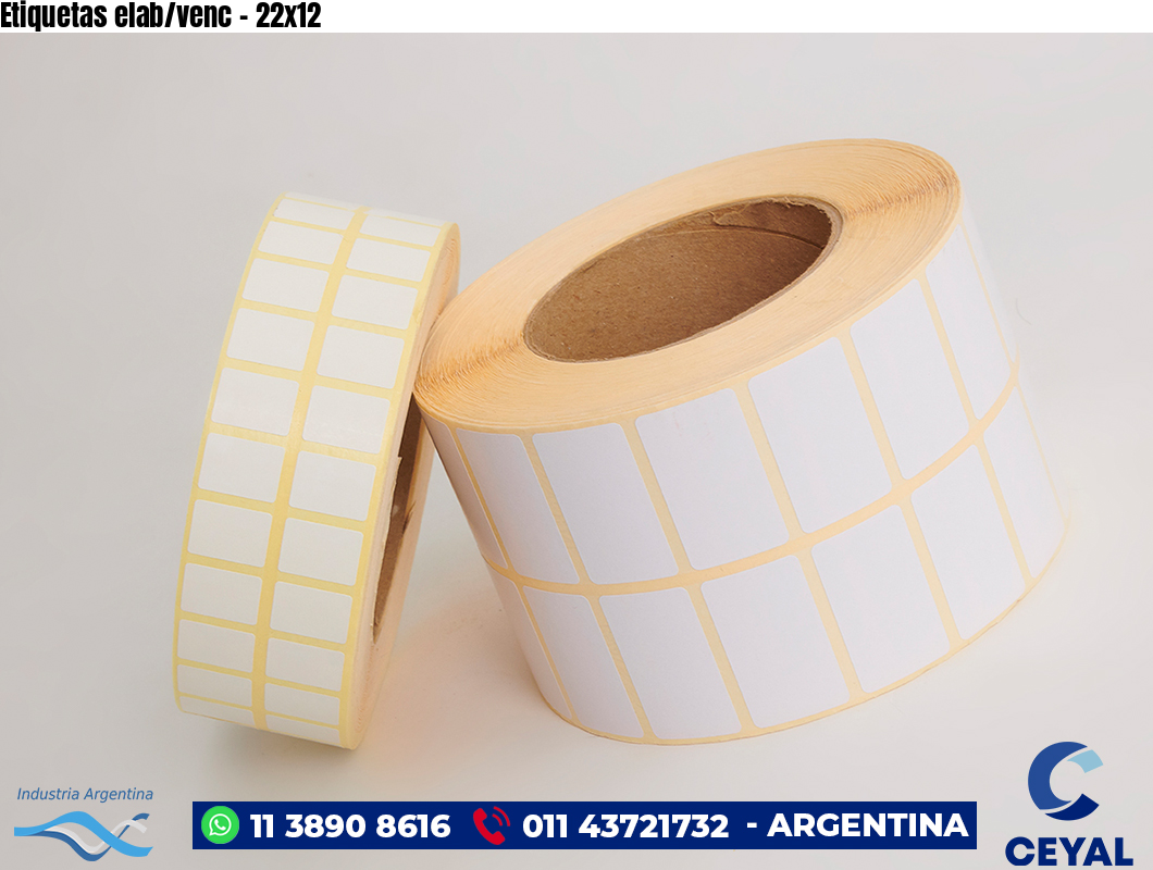 Etiquetas elab/venc - 22x12