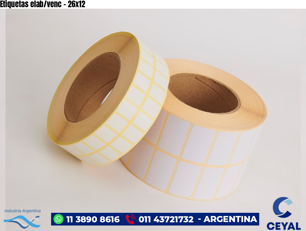 Etiquetas elab/venc - 26x12