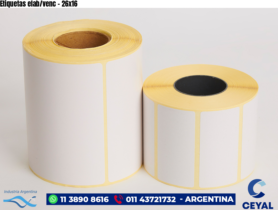 Etiquetas elab/venc - 26x16