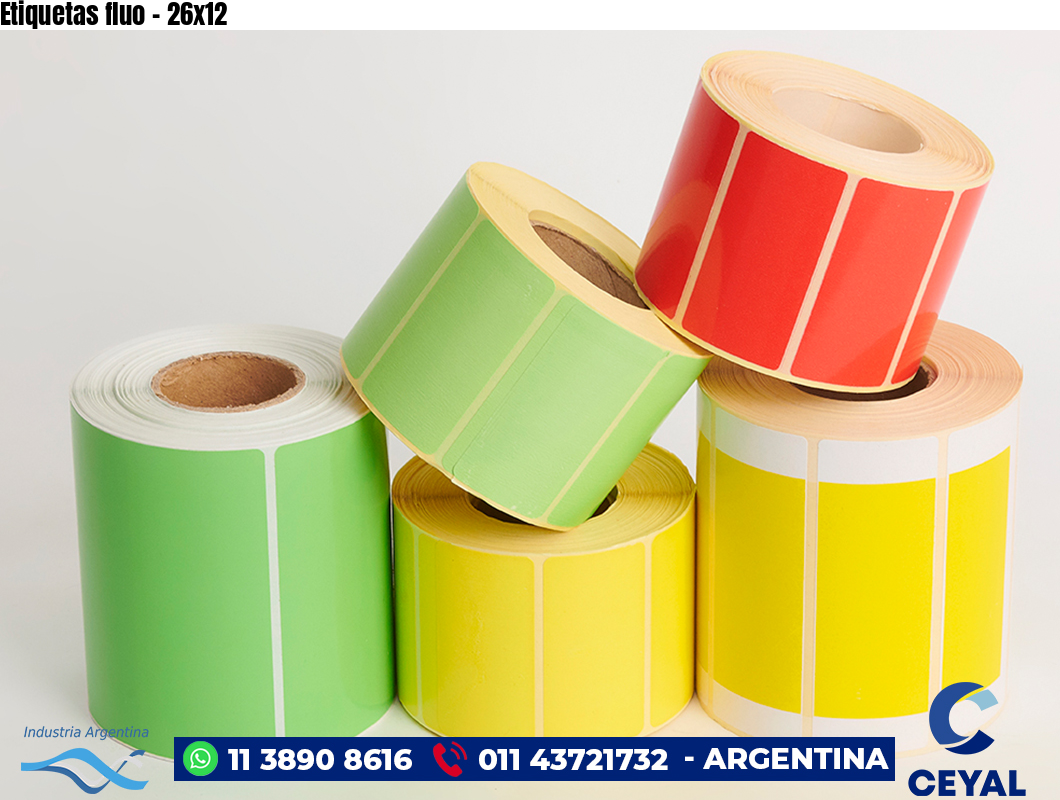Etiquetas fluo - 26x12