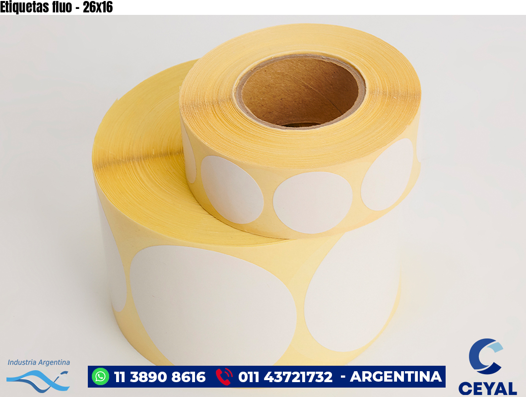 Etiquetas fluo - 26x16