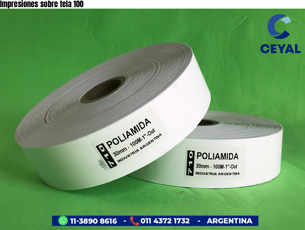 Impresiones sobre tela 100