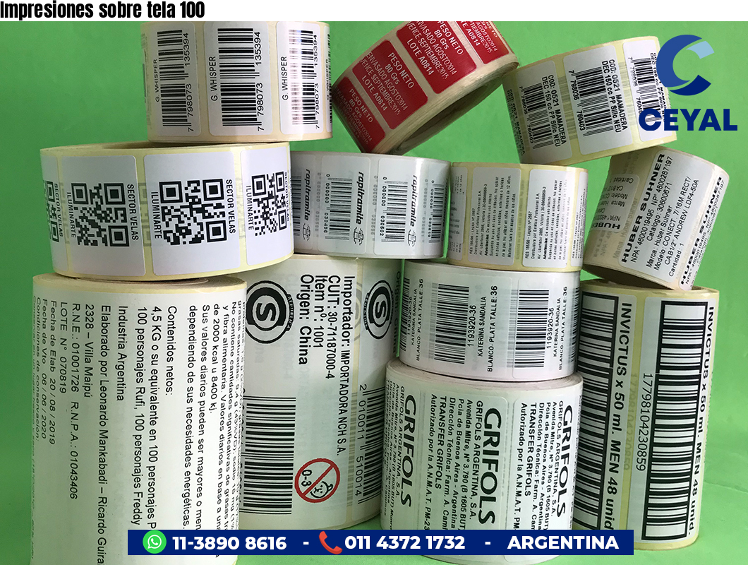 Impresiones sobre tela 100