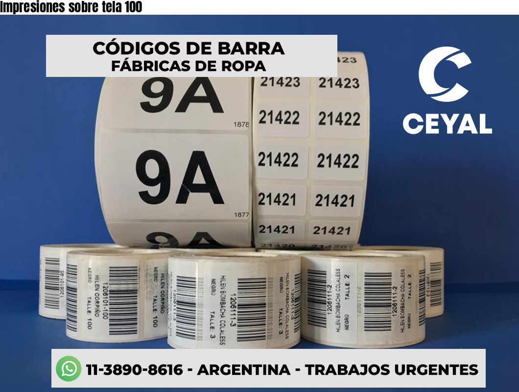 Impresiones sobre tela 100