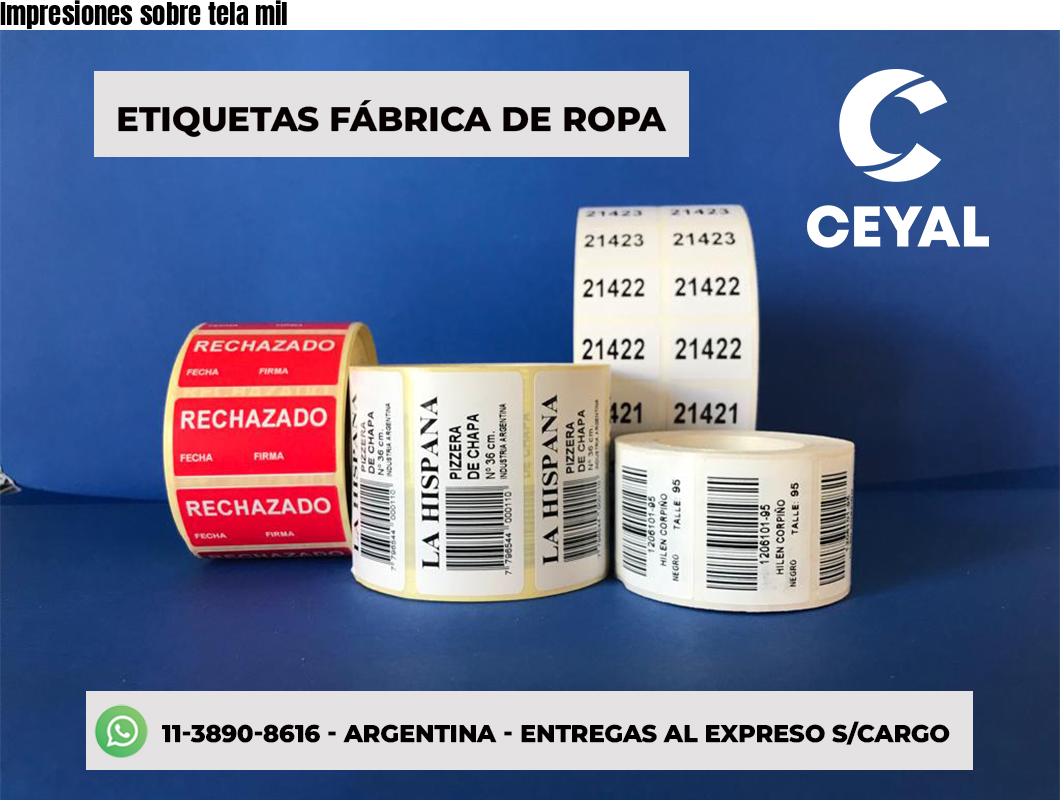 Impresiones sobre tela mil