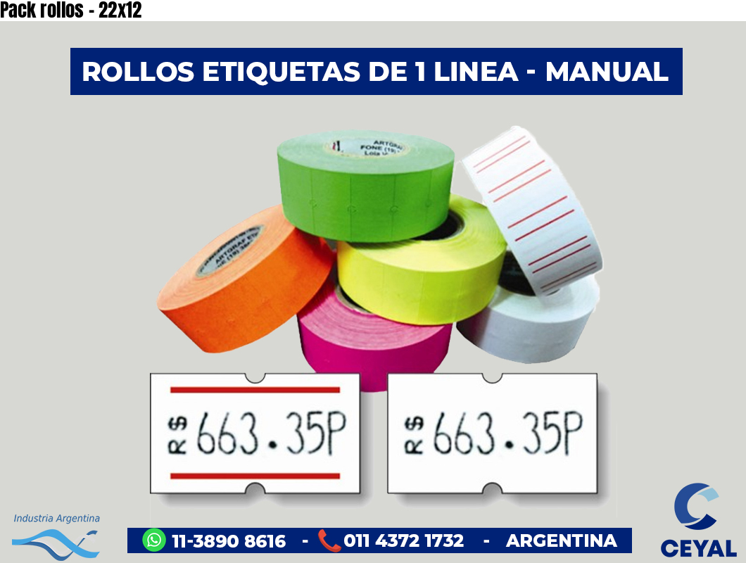 Pack rollos - 22x12