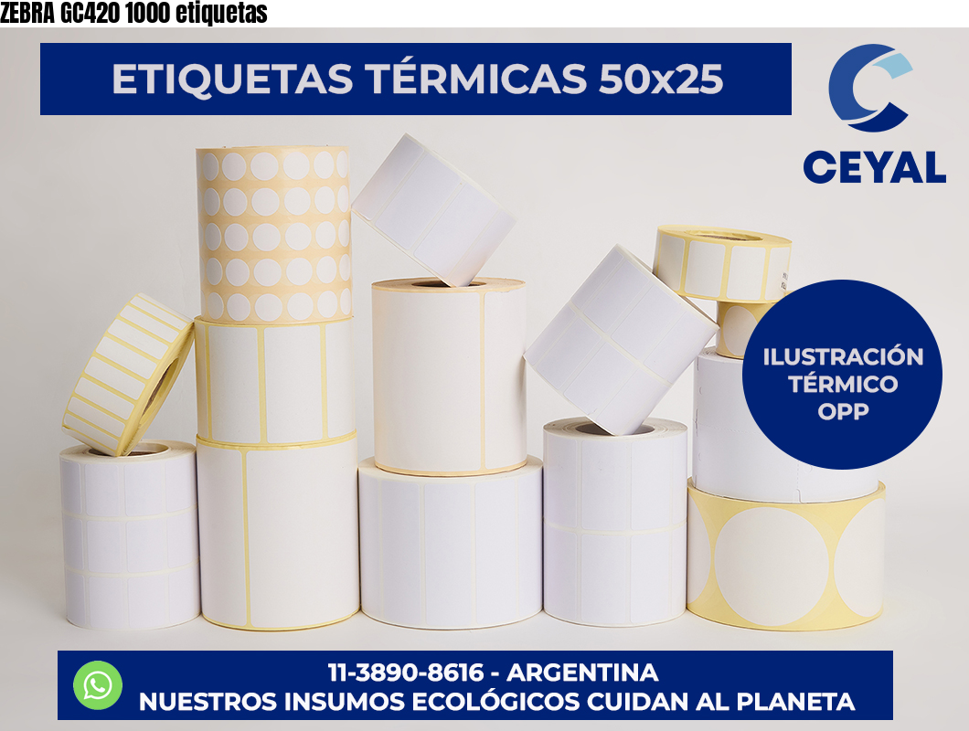 ZEBRA GC420 1000 etiquetas