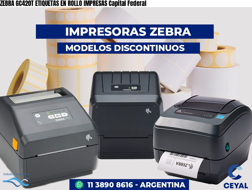 ZEBRA GC420T ETIQUETAS EN ROLLO IMPRESAS Capital Federal