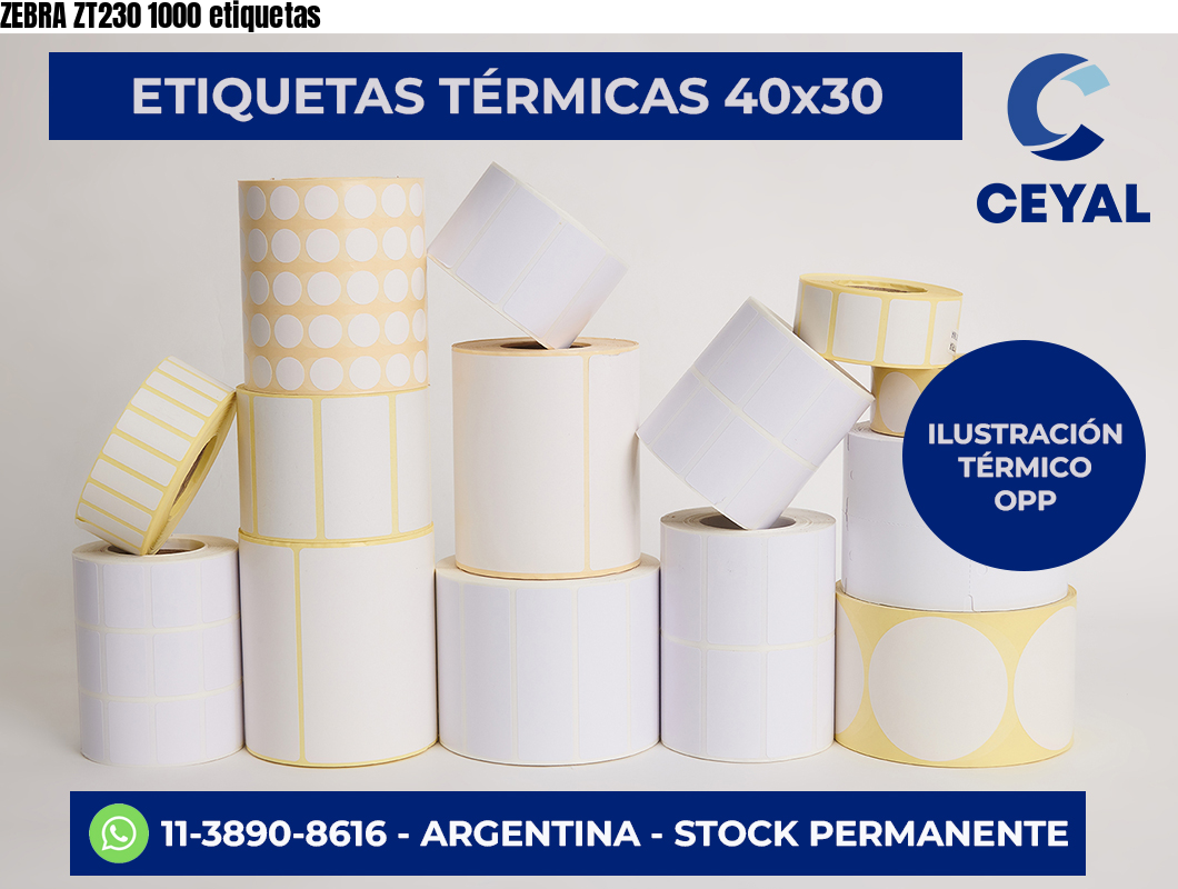 ZEBRA ZT230 1000 etiquetas