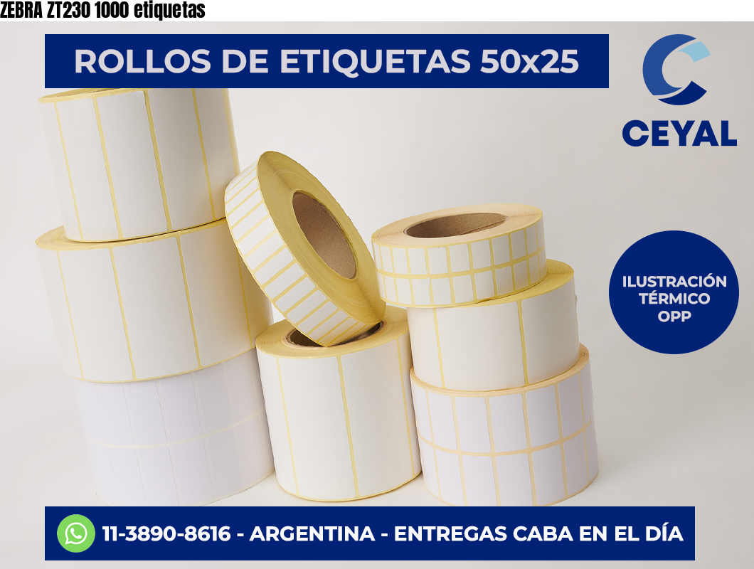 ZEBRA ZT230 1000 etiquetas
