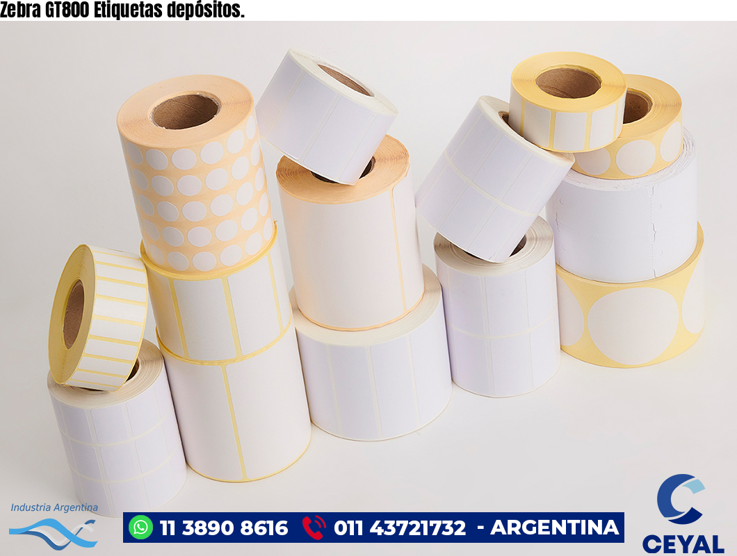 Zebra GT800 Etiquetas depósitos.