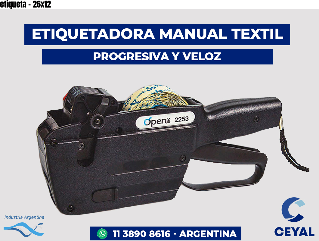 etiqueta - 26x12