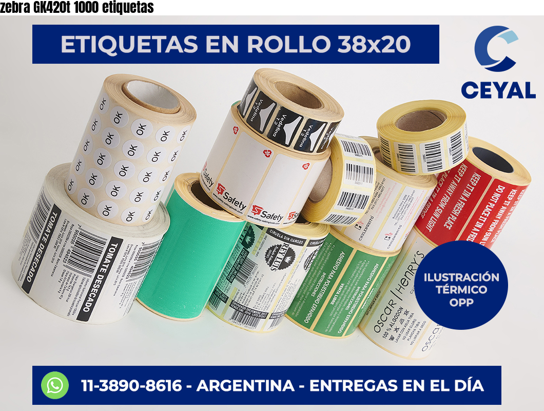 zebra GK420t 1000 etiquetas