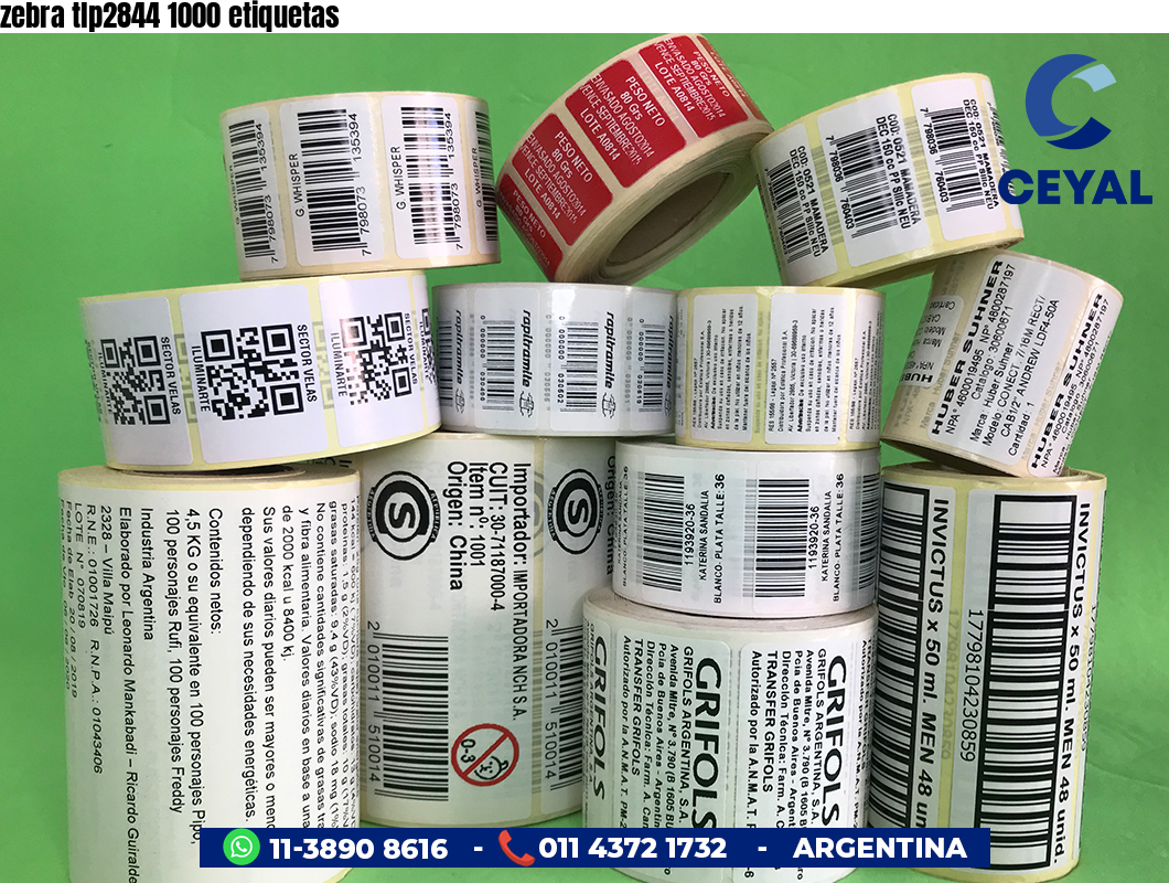 zebra tlp2844 1000 etiquetas