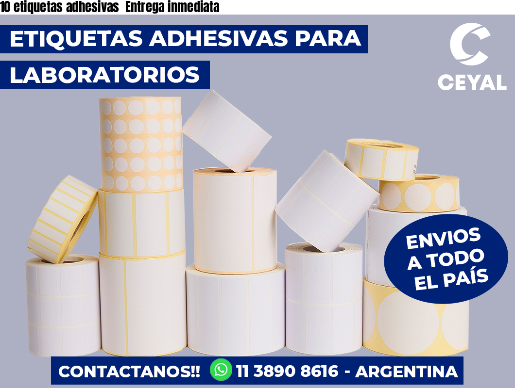 10 etiquetas adhesivas  Entrega inmediata