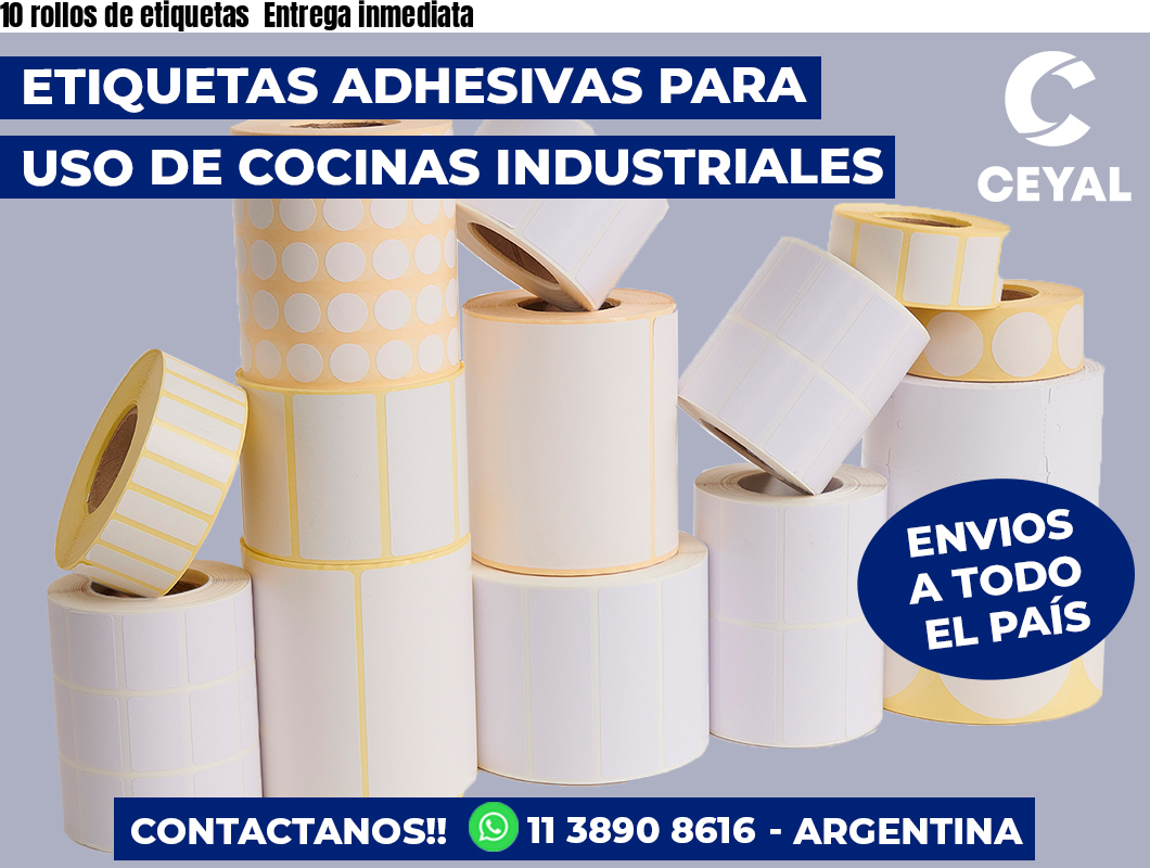 10 rollos de etiquetas  Entrega inmediata