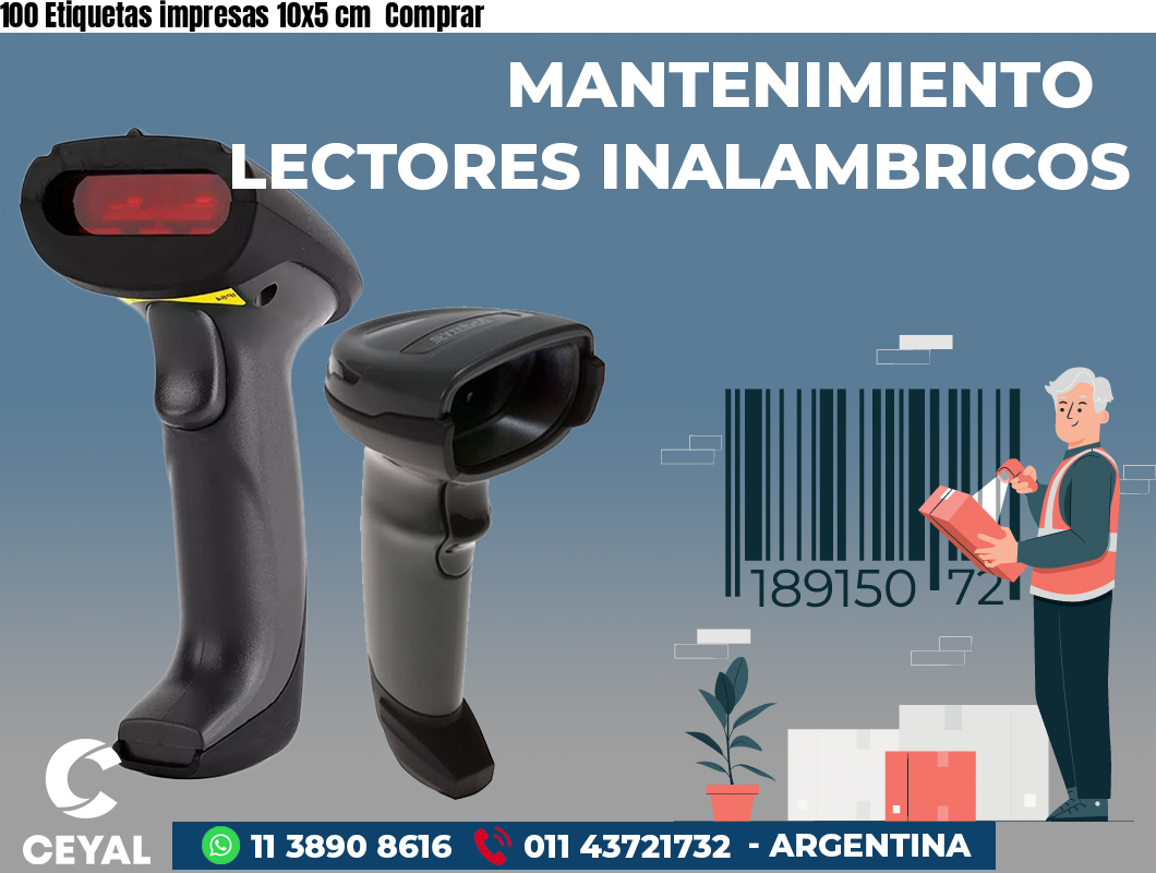 100 Etiquetas impresas 10x5 cm  Comprar