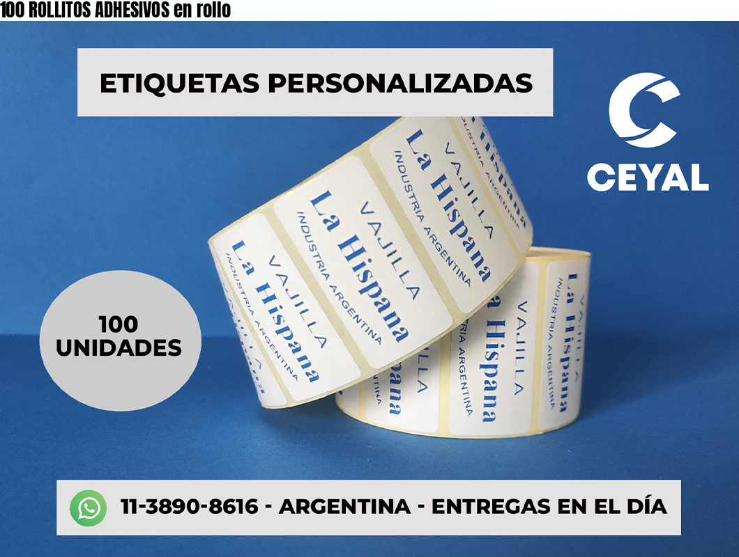 100 ROLLITOS ADHESIVOS en rollo