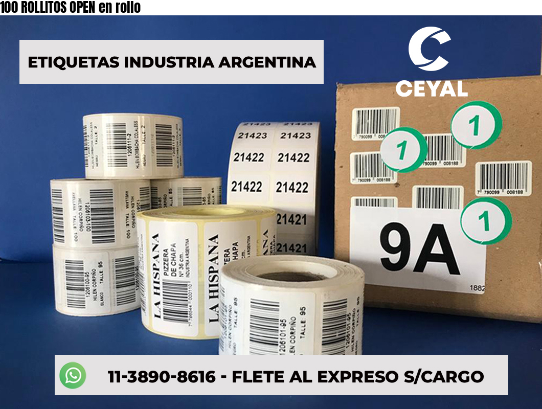 100 ROLLITOS OPEN en rollo