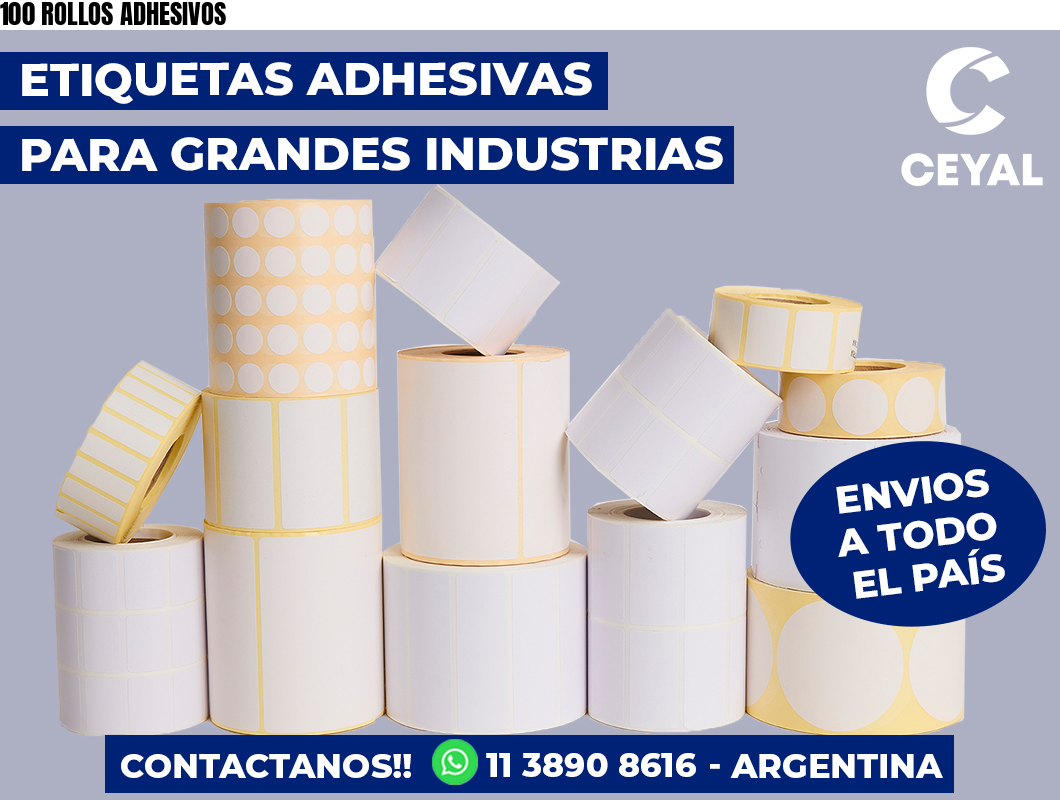 100 ROLLOS ADHESIVOS