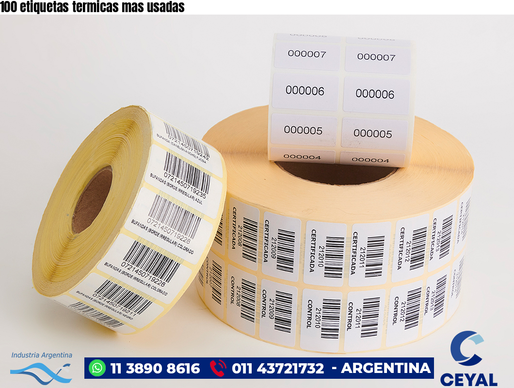 100 etiquetas termicas mas usadas