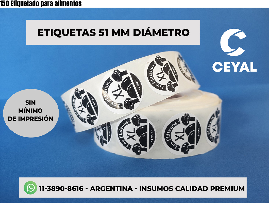 150 Etiquetado para alimentos