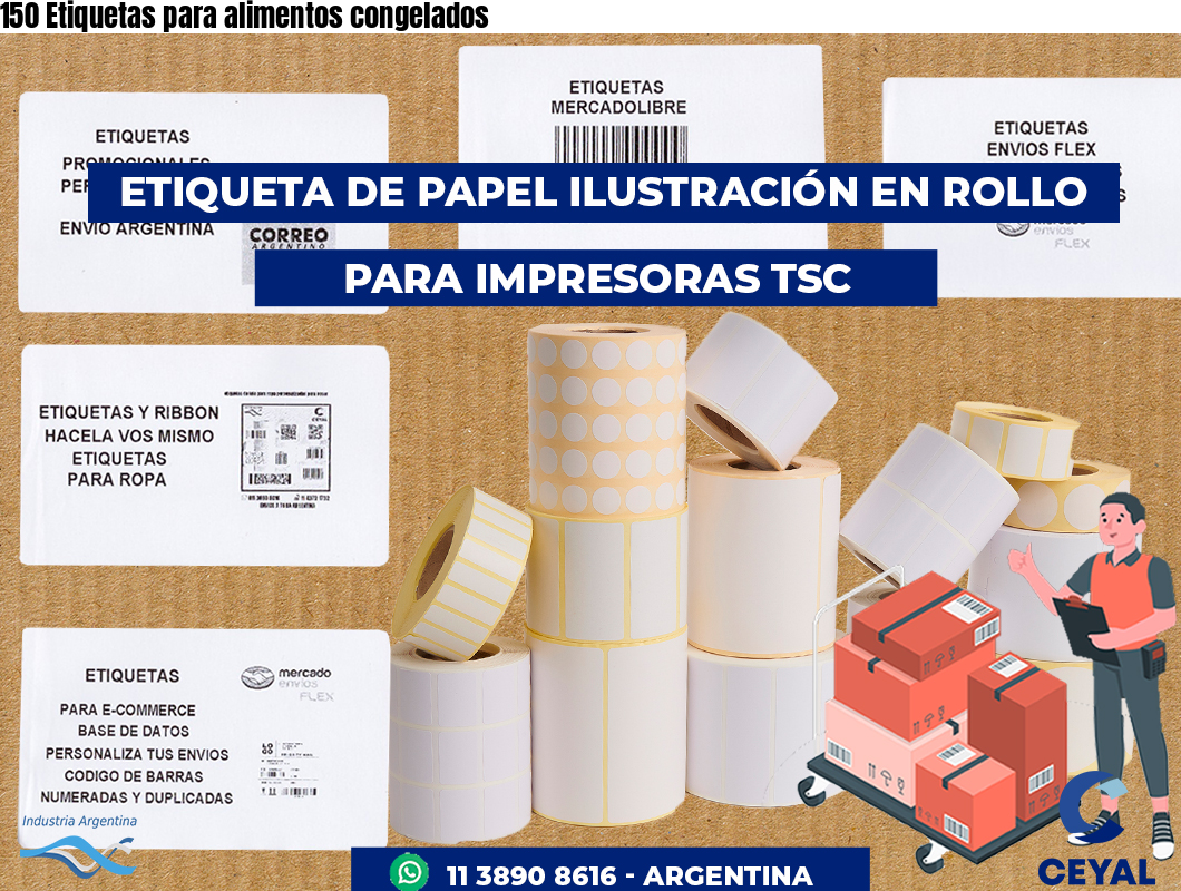 150 Etiquetas para alimentos congelados