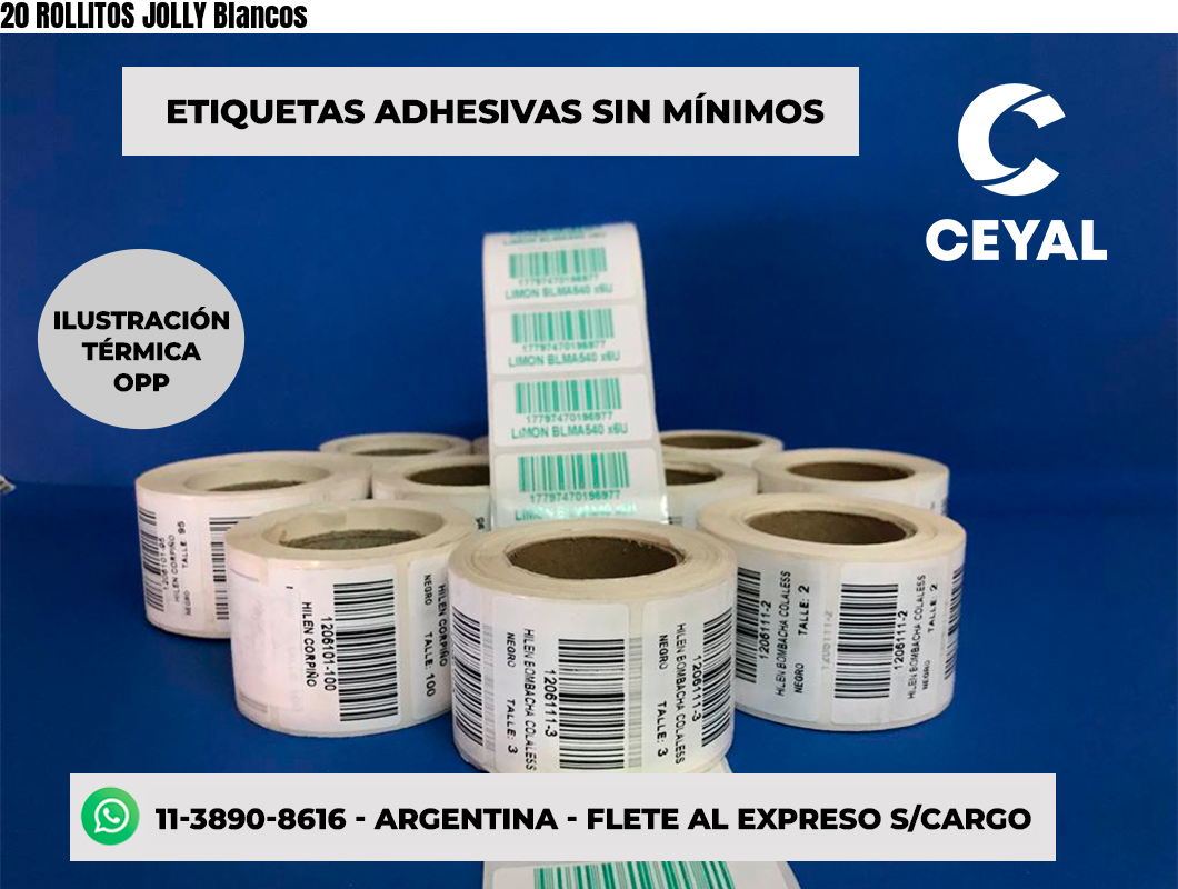 20 ROLLITOS JOLLY Blancos