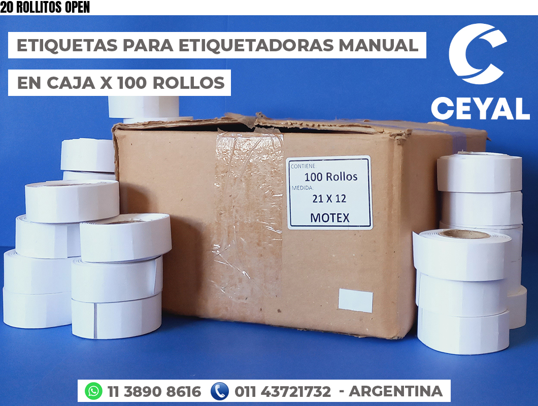 20 ROLLITOS OPEN