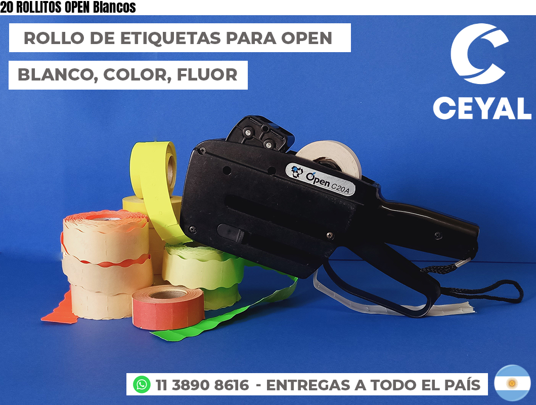 20 ROLLITOS OPEN Blancos