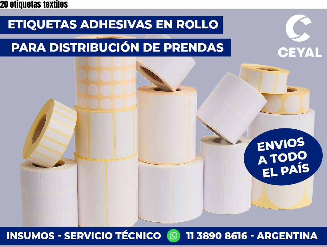 20 etiquetas textiles