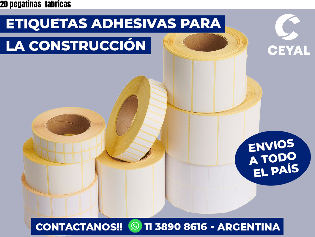 20 pegatinas  fabricas