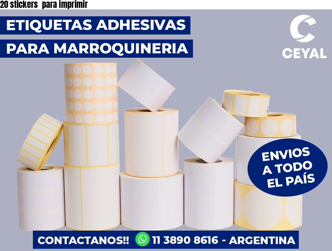 20 stickers  para imprimir