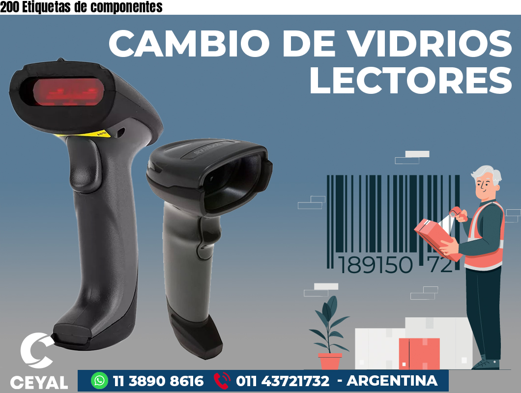 200 Etiquetas de componentes