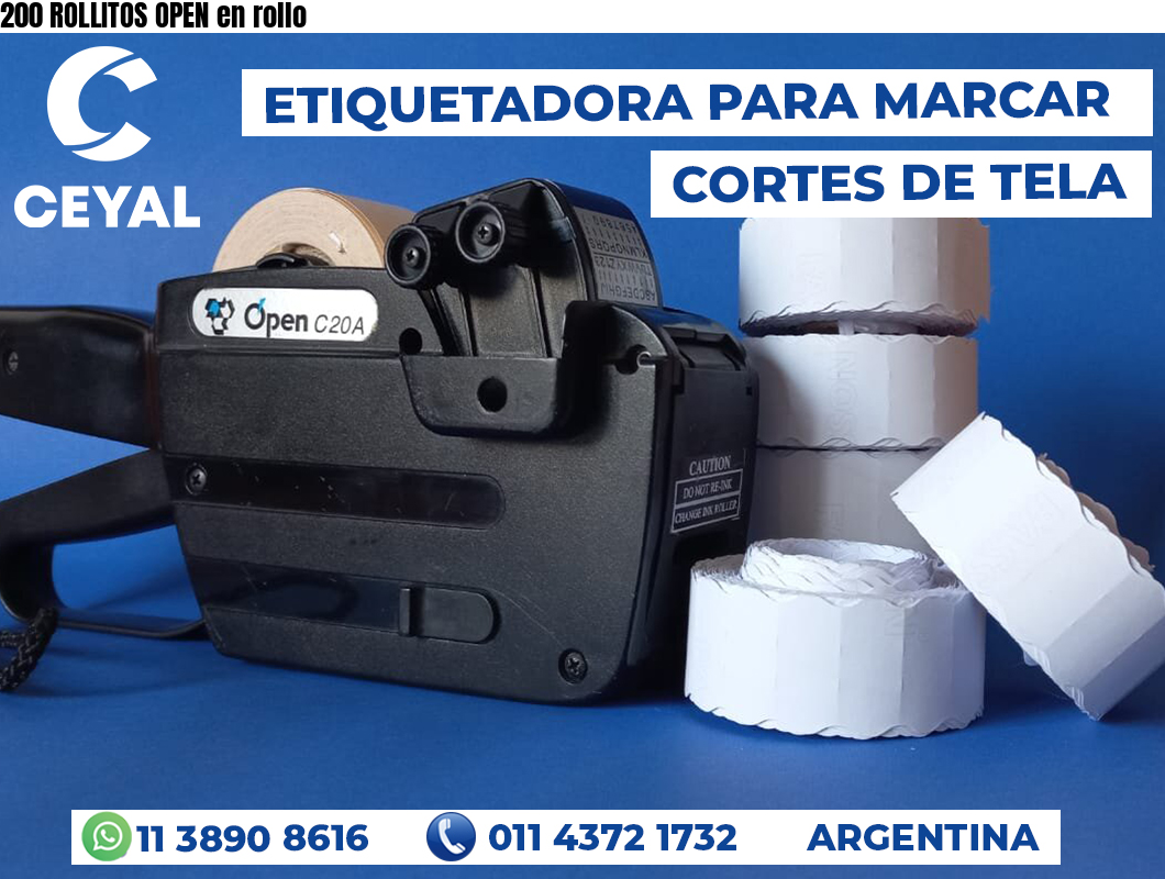 200 ROLLITOS OPEN en rollo