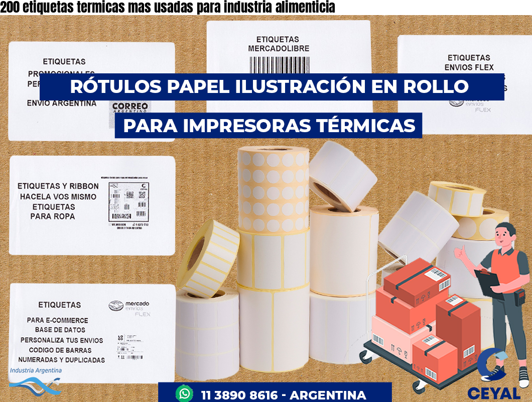 200 etiquetas termicas mas usadas para industria alimenticia