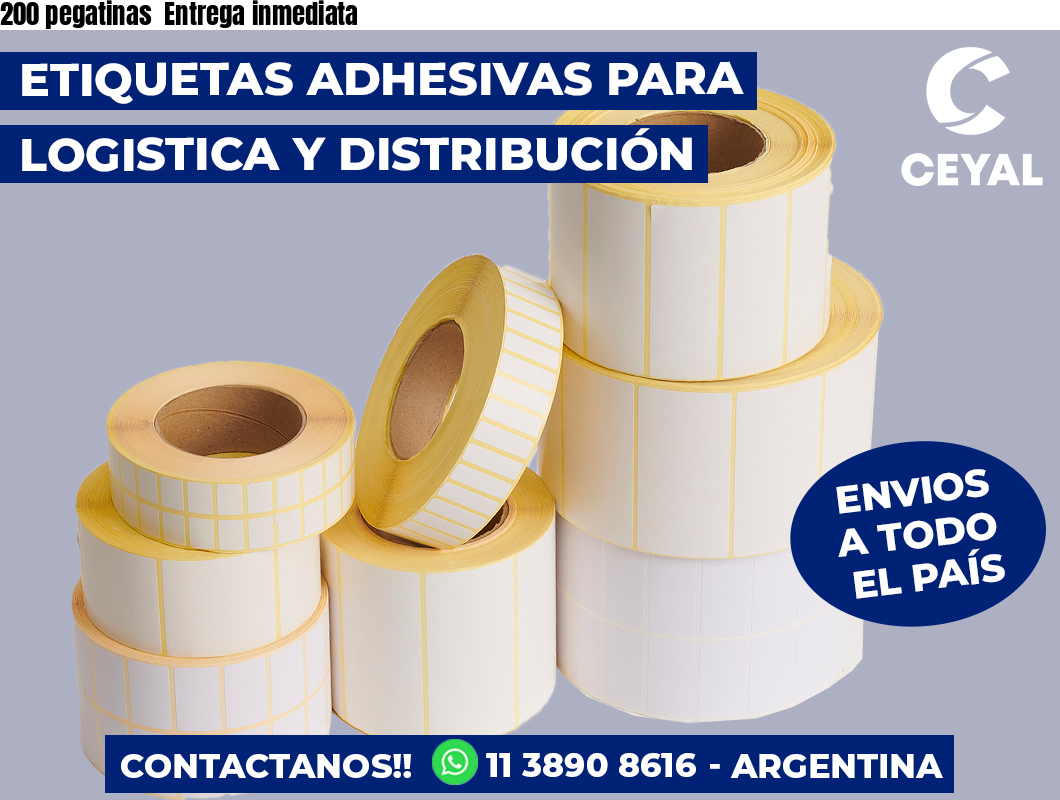 200 pegatinas  Entrega inmediata