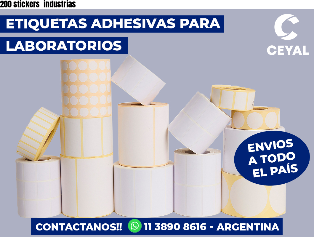 200 stickers  industrias