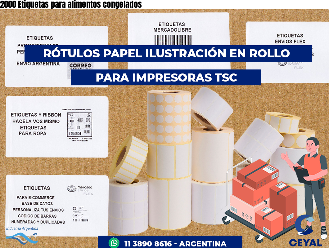 2000 Etiquetas para alimentos congelados