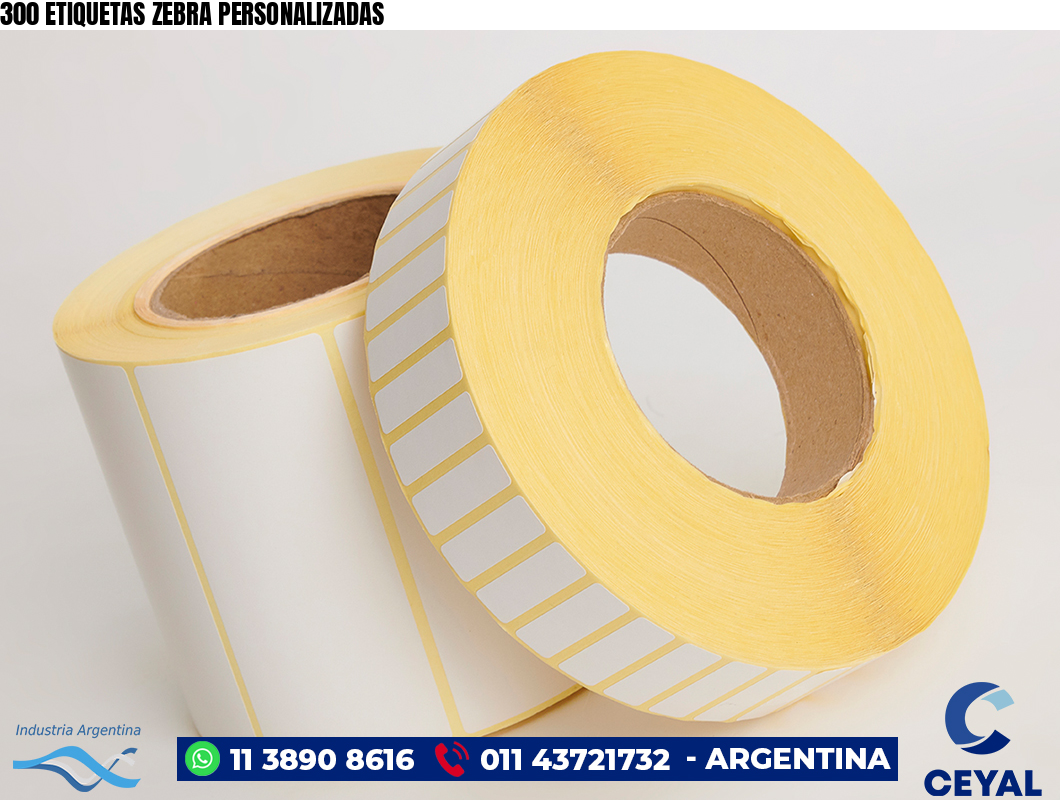 300 ETIQUETAS ZEBRA PERSONALIZADAS