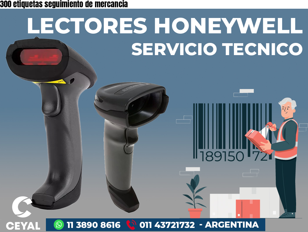 300 etiquetas seguimiento de mercancia
